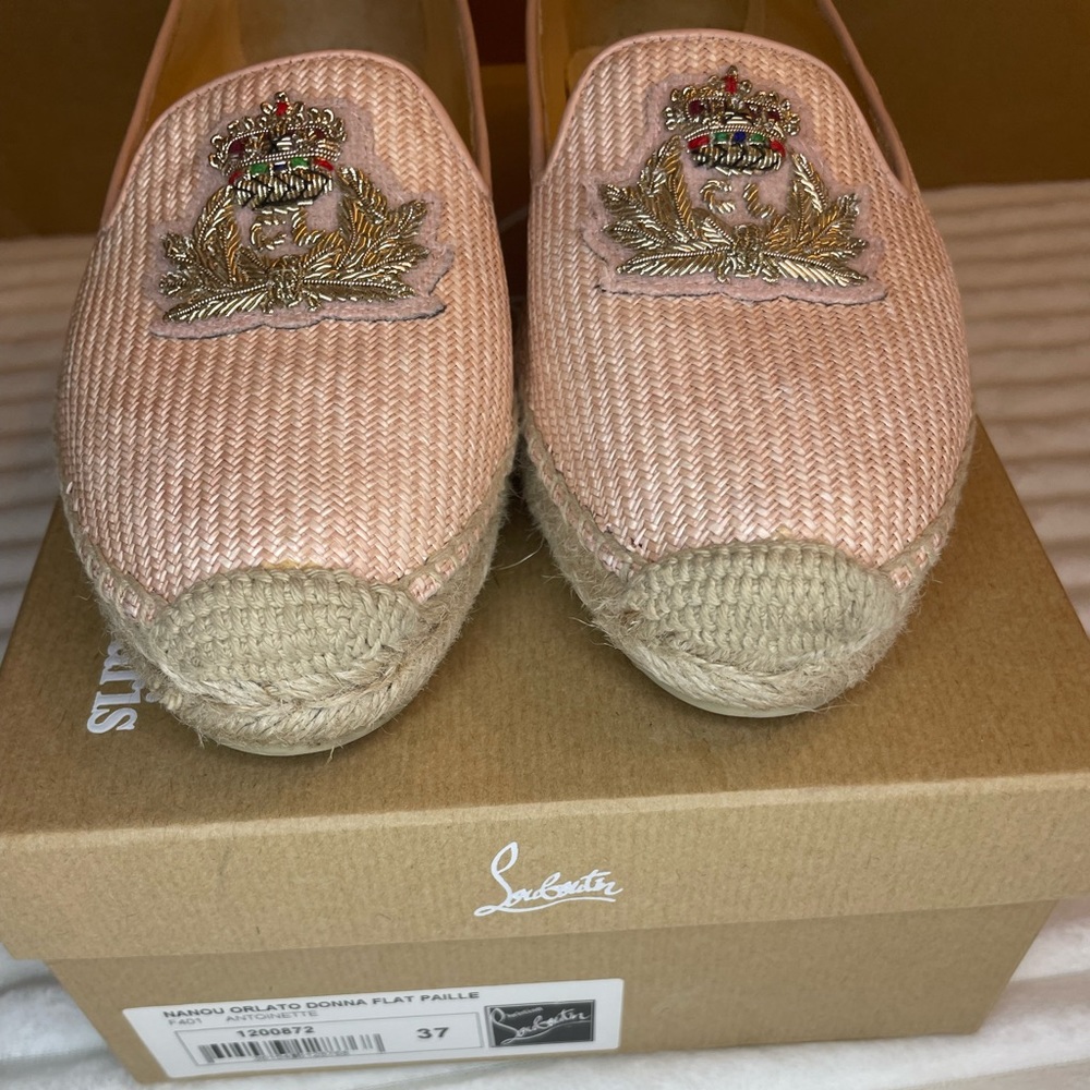 Christian Louboutin Nanou Orlato Donna Flat Paille